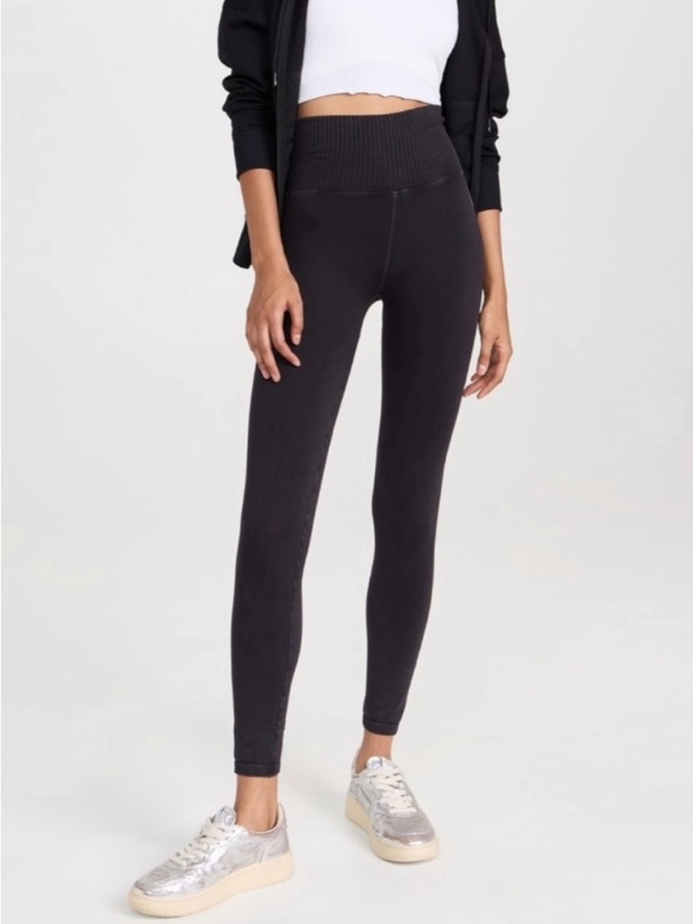Free People FP Movement Good Karma High Rise 7/8 Leggings Washed Black M/L